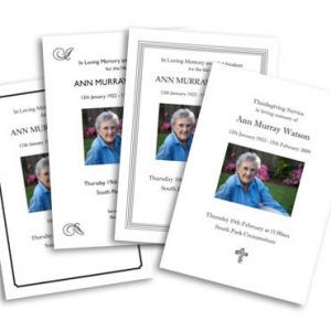 Order of Services - Funeral Printing